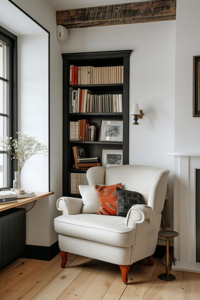 13 Chic Room Ideas Featuring White Walls With Black Trim