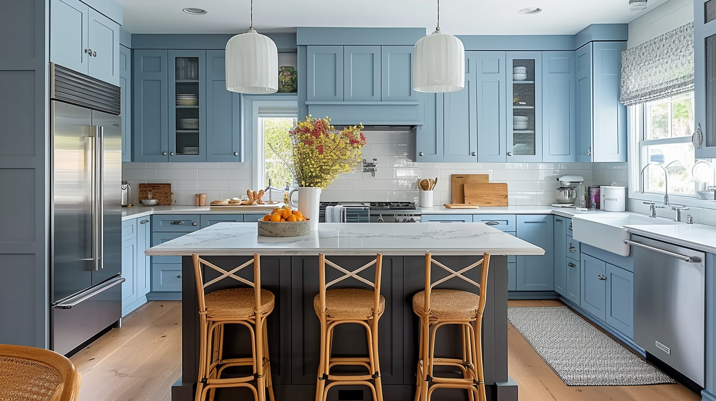 17 Stunning Blue Gray Kitchen Cabinet Ideas to Inspire You