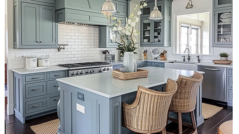 17 Stunning Blue Gray Kitchen Cabinet Ideas to Inspire You