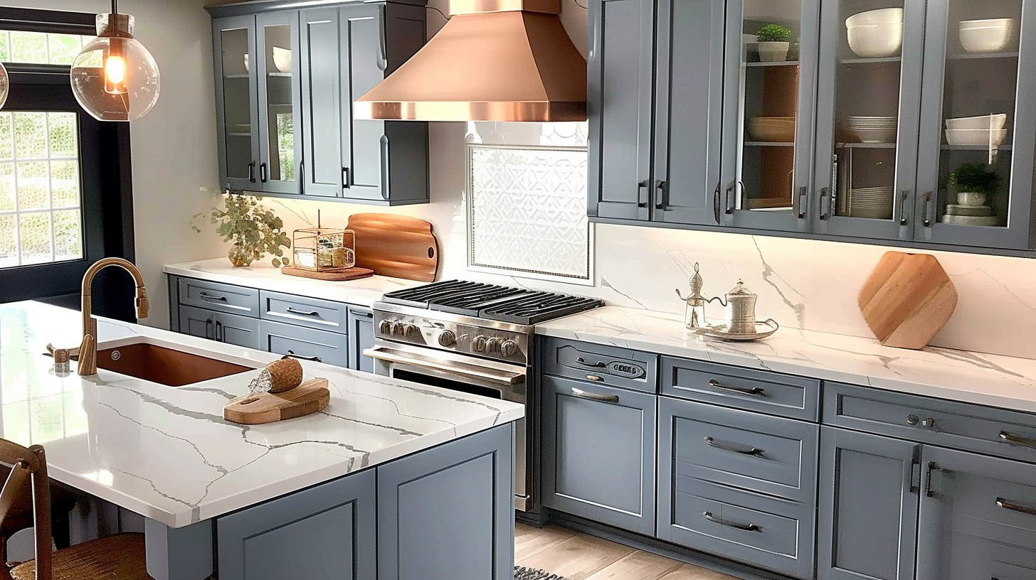 17 Stunning Blue Gray Kitchen Cabinet Ideas to Inspire You