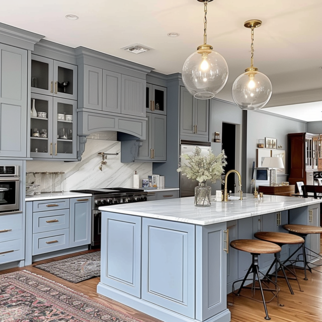 17 Stunning Blue Gray Kitchen Cabinet Ideas to Inspire You