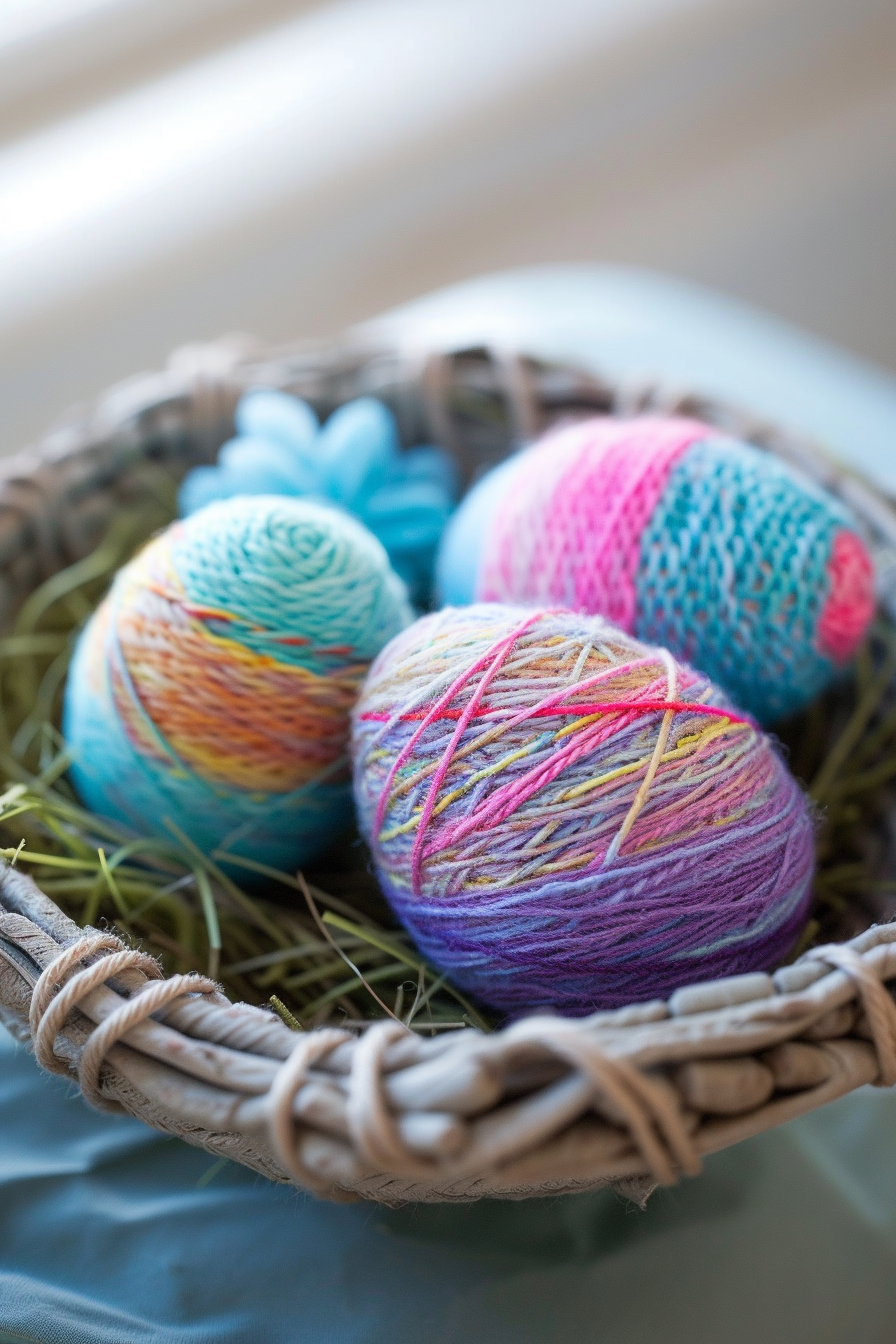 yarn wrapped eggs