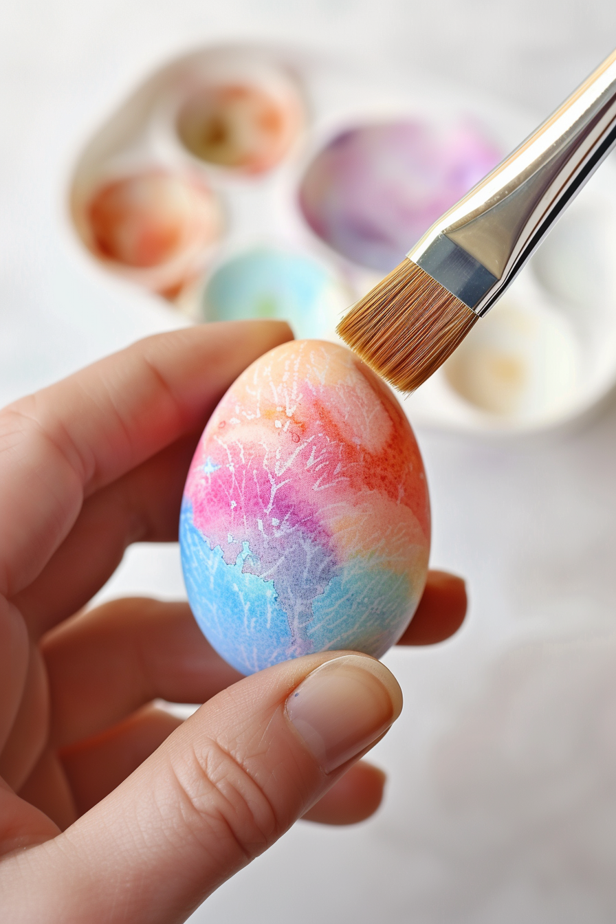 pastel painted egg