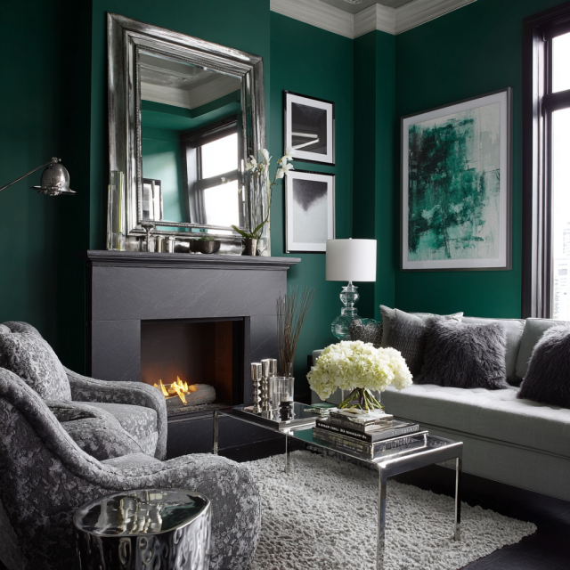 27 Emerald Green Living Rooms That Look Like a Lush Jewel Box