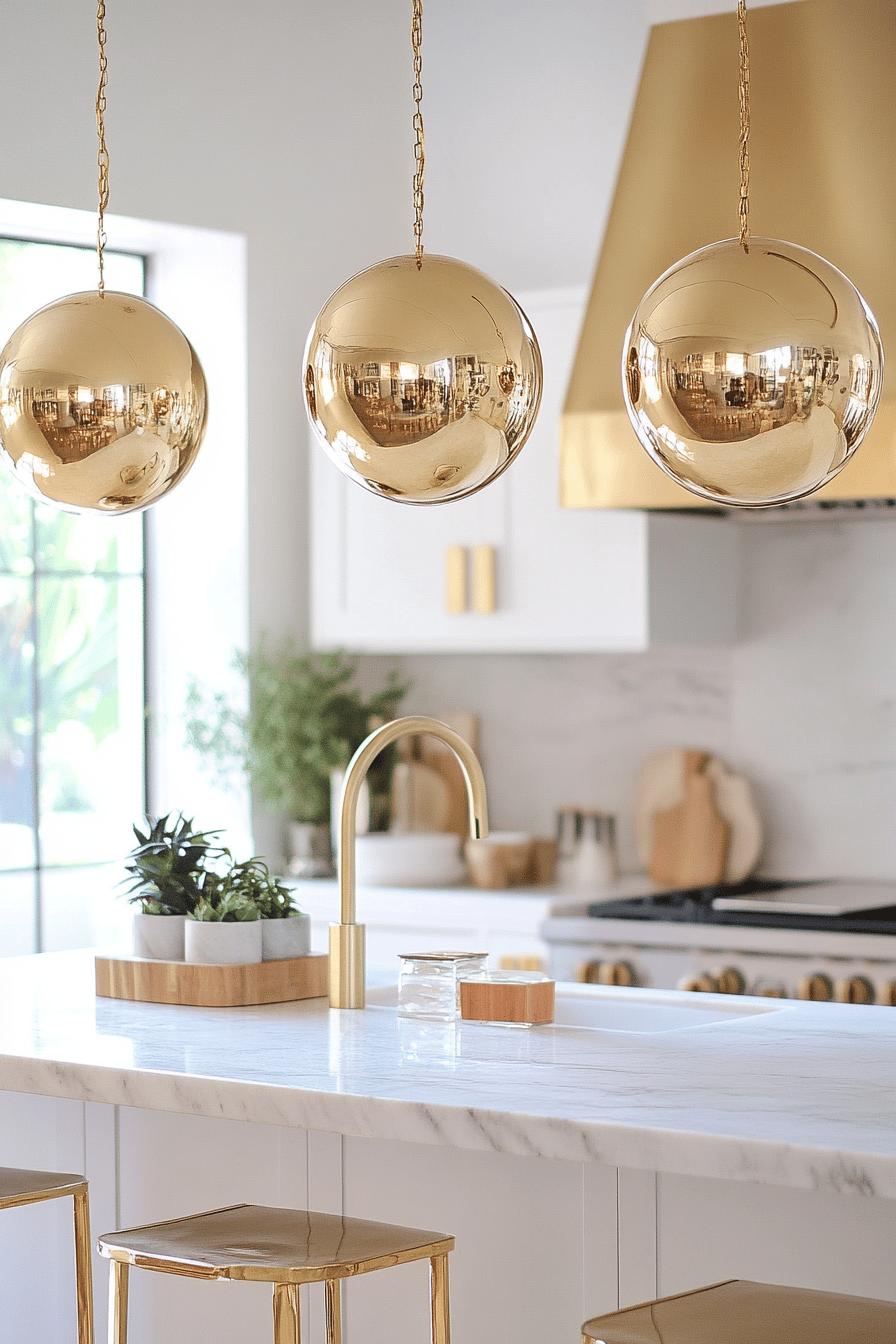 1(4)-H2 - 1 Gold Globe Pendants for a Glamorous Kitchen Island.jpg