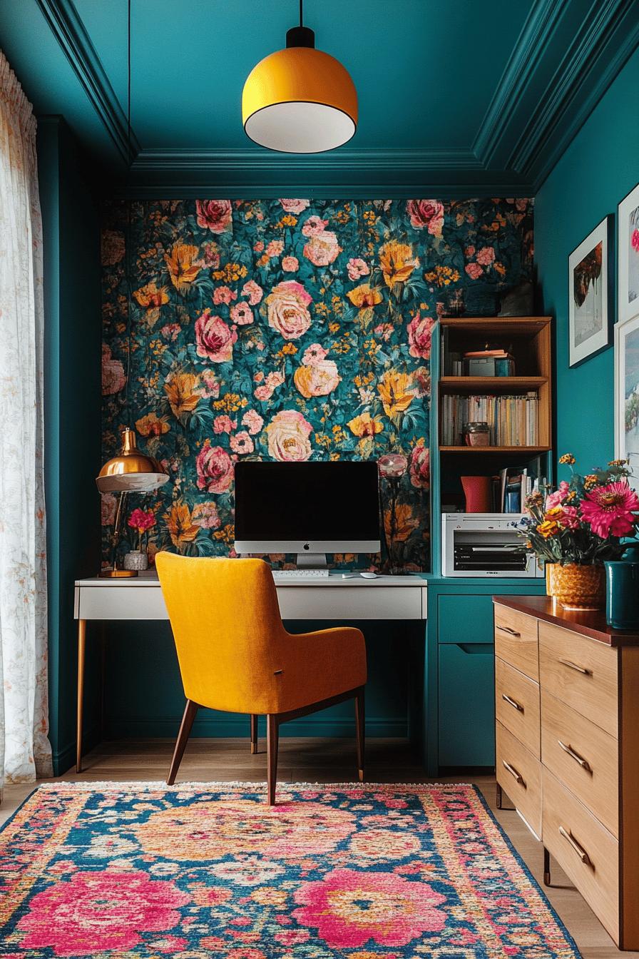 16(3)-H2 - 16 Colorful Walls and Bold Accent Office Ideas.jpg