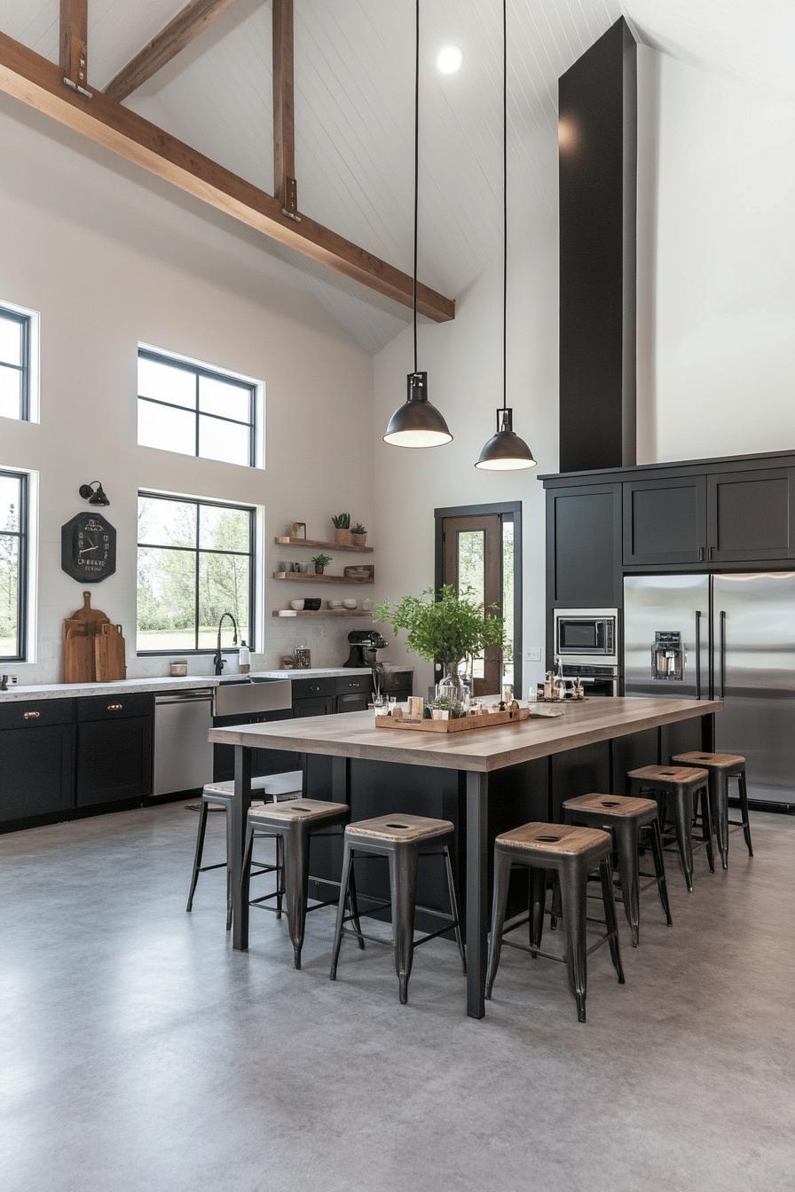 5(4)-H2 - 5 Modern Farmhouse Kitchen Inspiration Ideas with Dramatic Black Accents.jpg