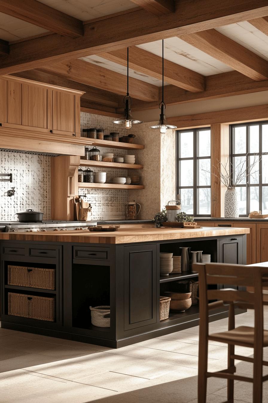 9(4)-H2 - 9 Mixing Wood Tones Layered Modern Farmhouse Kitchen Inspiration Ideas.jpg