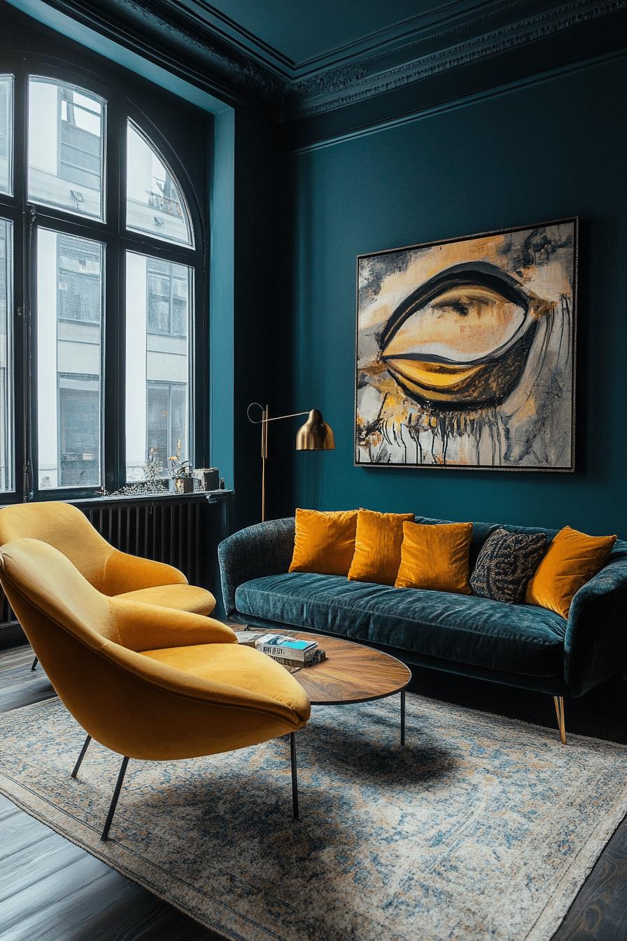 6(3)-H2 - 6 Teal and Mustard Yellow Living Room Ideas for Vibrancy.jpg