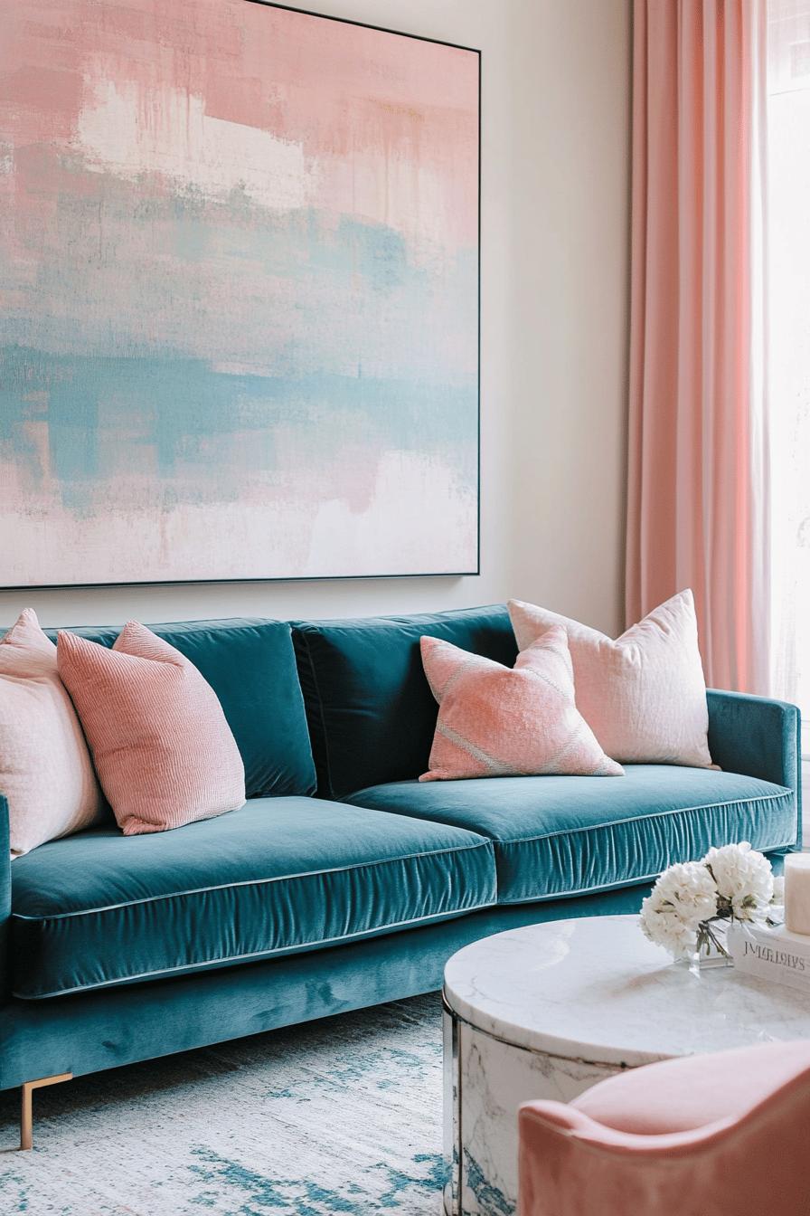 9(4)-H2 - 9 Teal and Blush Pink Living Room Ideas for Soft Contrast.jpg