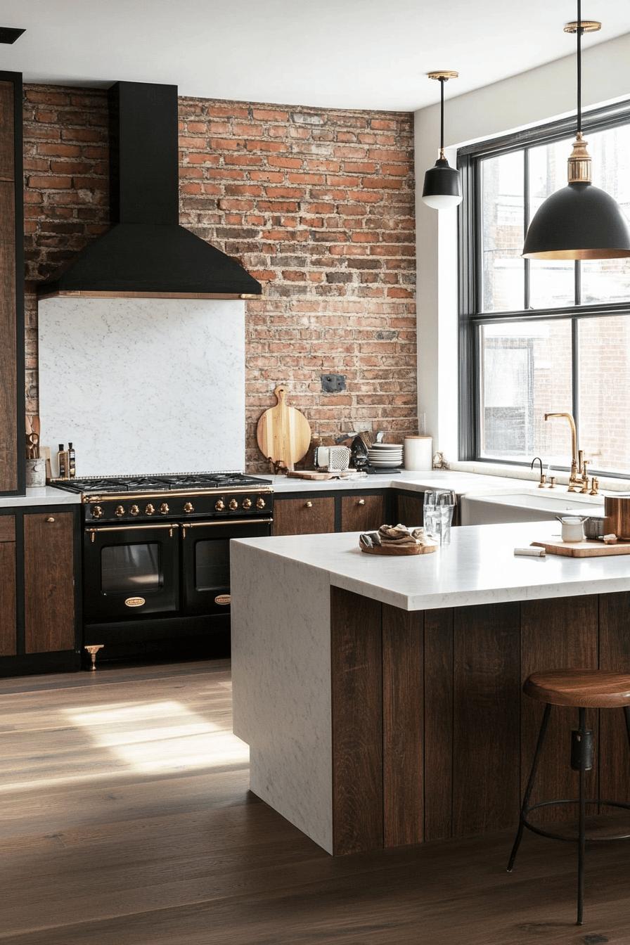 10(3)-H2 - 10 Cabinetry Pairings for Exposed Brick Kitchens.jpg