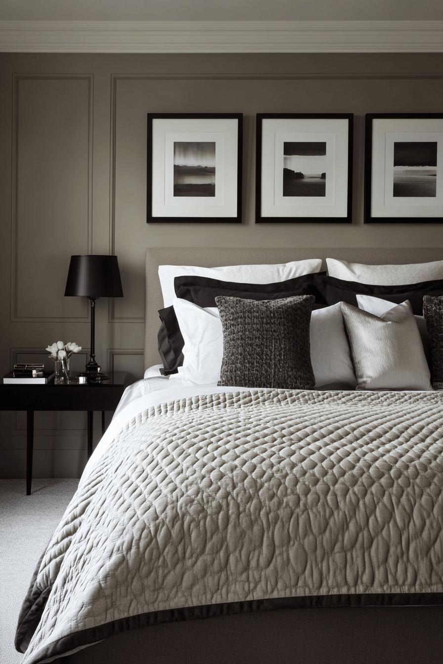 11(2)-H2 - 11 Sophisticated Taupe and Black Bedroom Designs.jpg