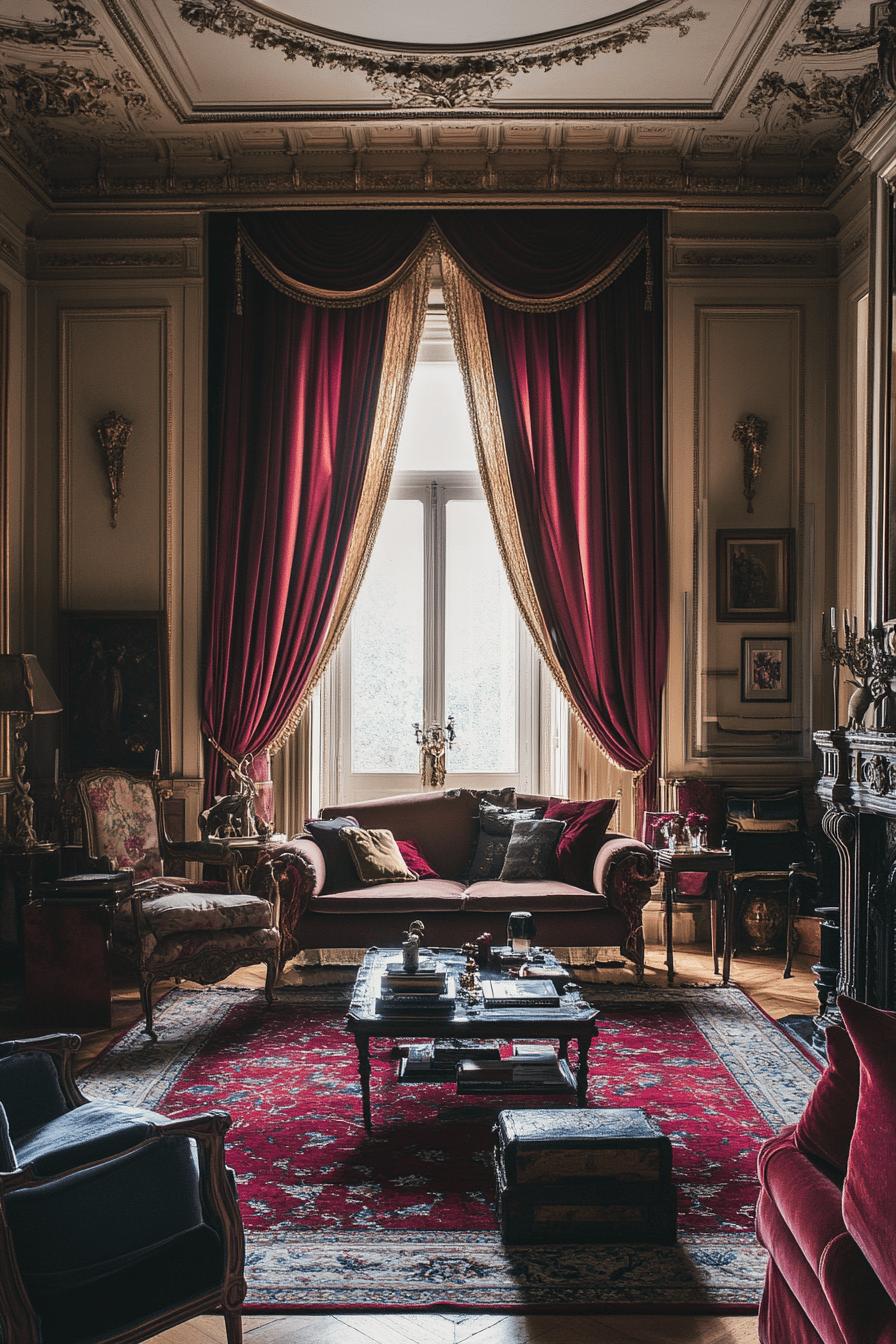 11(2)-H2 - 11 Traditional Living Room Ideas Luxury with Floor-to-Ceiling Drapes.jpg