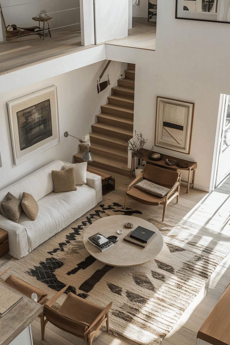 15(3)-H2 - 15 Space-Defining Area Rugs in Split Level Living Room Layouts.jpg