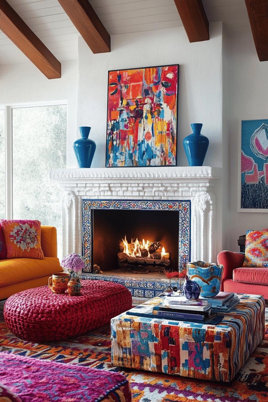 19(3)-H2 - 19 Colorful and Artistic Fireplace Styling Ideas for a Bold Statement.jpg