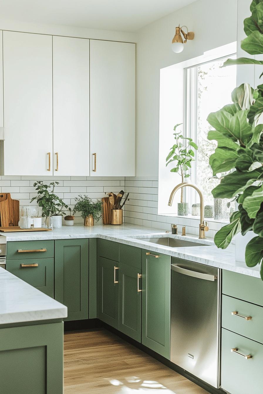 4(2)-H2 - 4 Green and White Two Tone Kitchen Cabinet Ideas.jpg