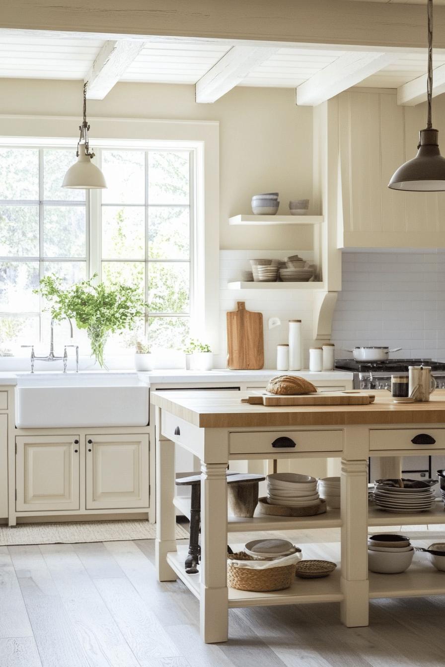 6(3)-H2 - 6 Pairing Cream Kitchen Cabinets with Natural Wood Accents.jpg