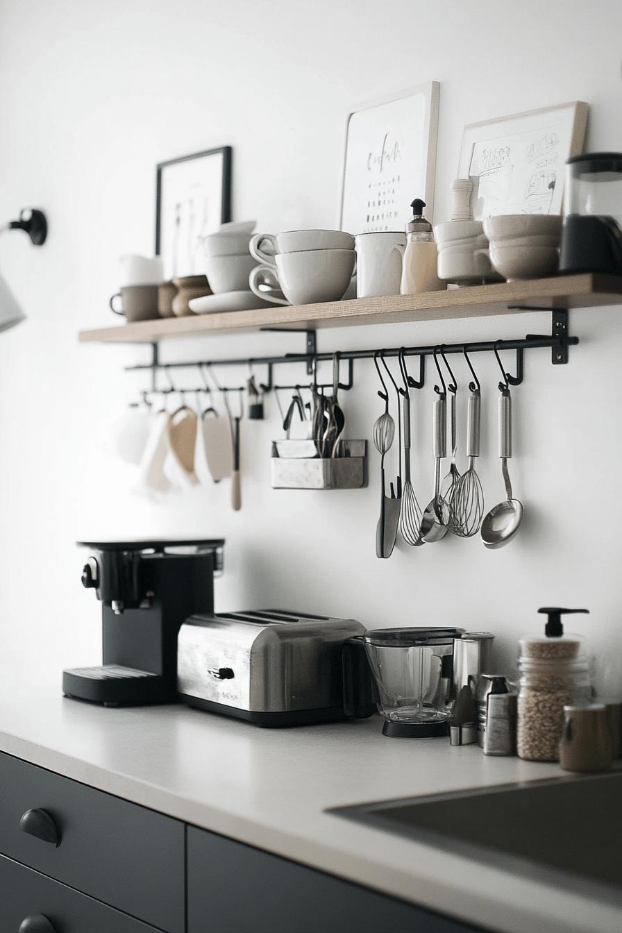 7(2)-H2 - 7 Kitchen Coffee Station Ideas Using Wall-Mounted Racks and Rods.jpg
