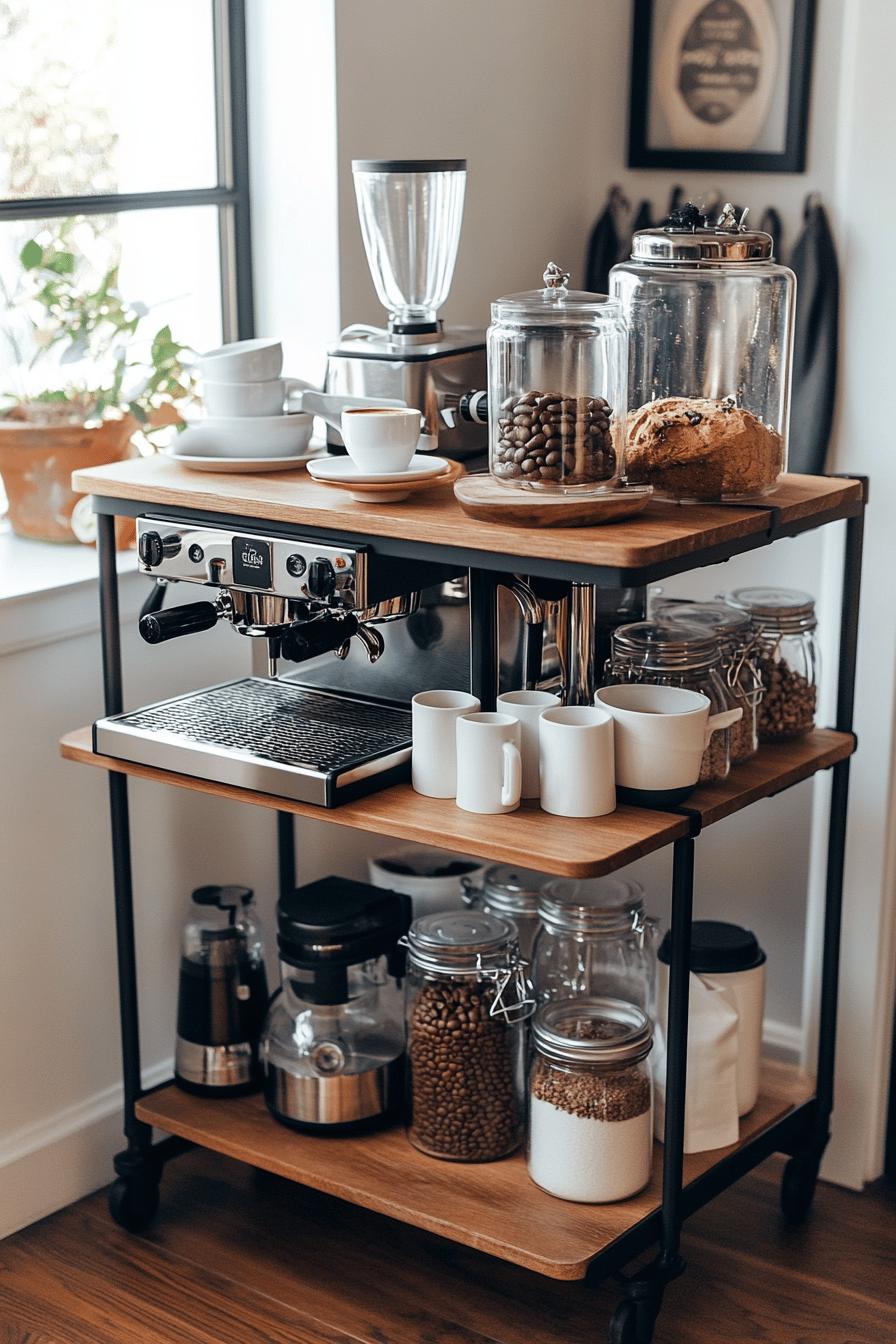 8(2)-H2 - 8 Small Kitchen Coffee Station Ideas with Rolling Carts.jpg