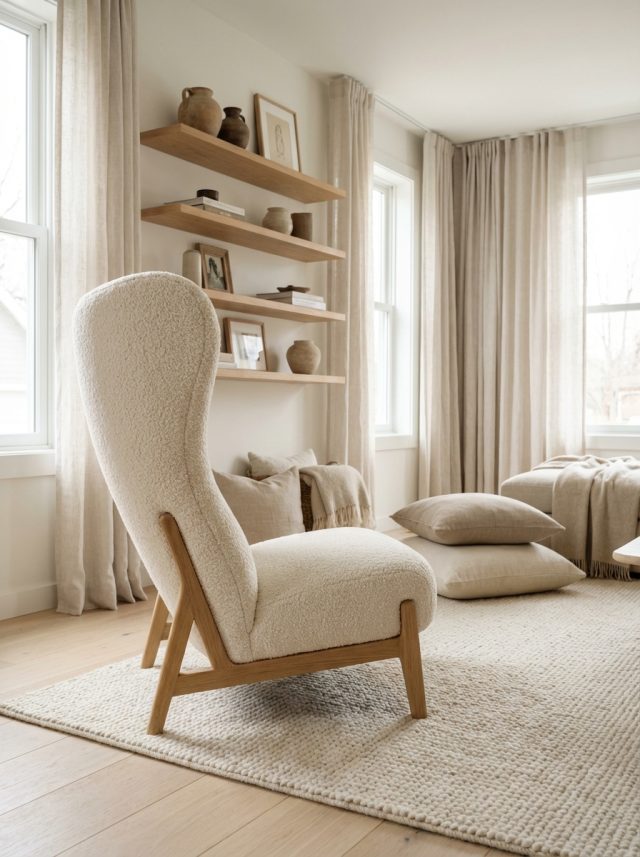 18 Boucle Chair Living Room