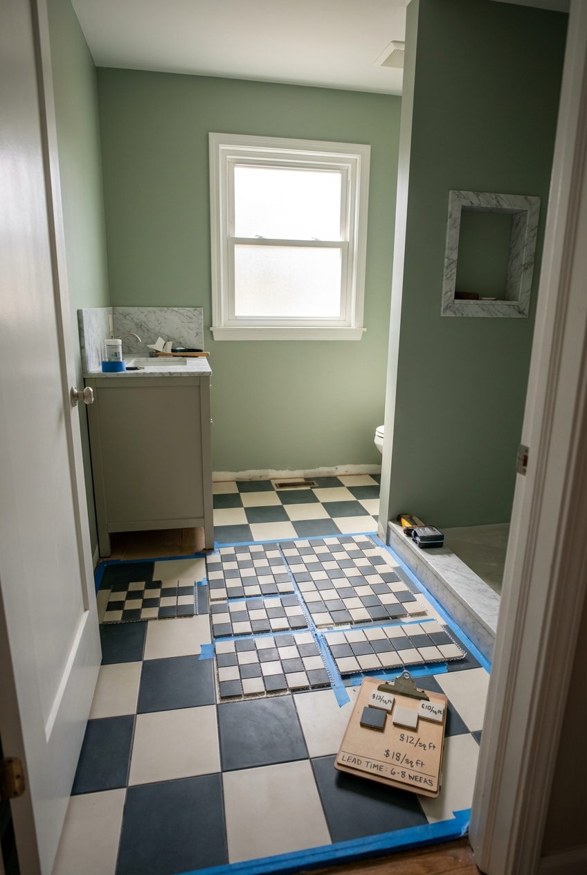 Image 15 for 18 checkerboard tile bathroom ideas you'll love