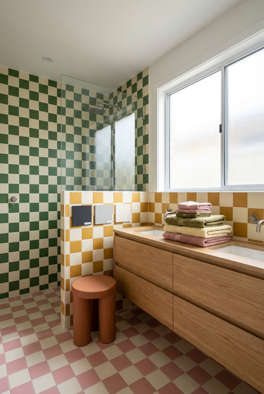 Image 17 for 18 checkerboard tile bathroom ideas you'll love