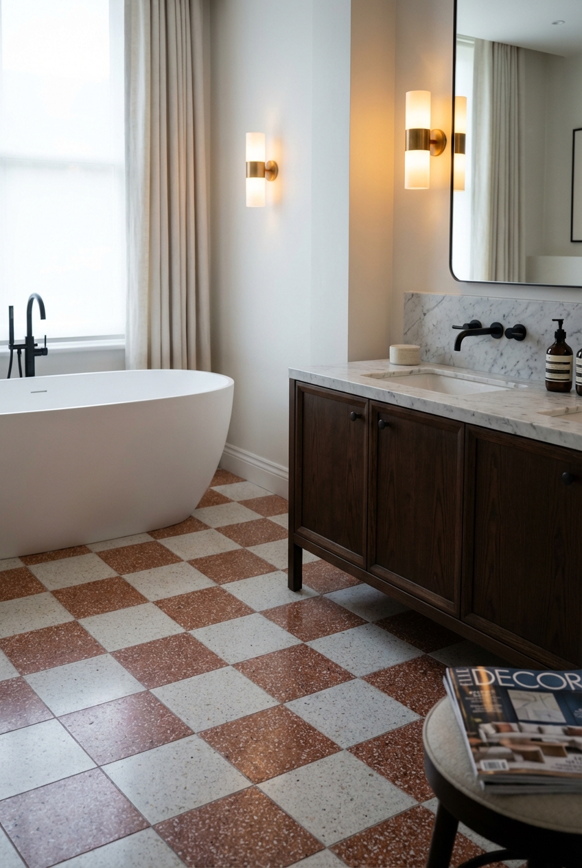 Image 7 for 18 checkerboard tile bathroom ideas you'll love