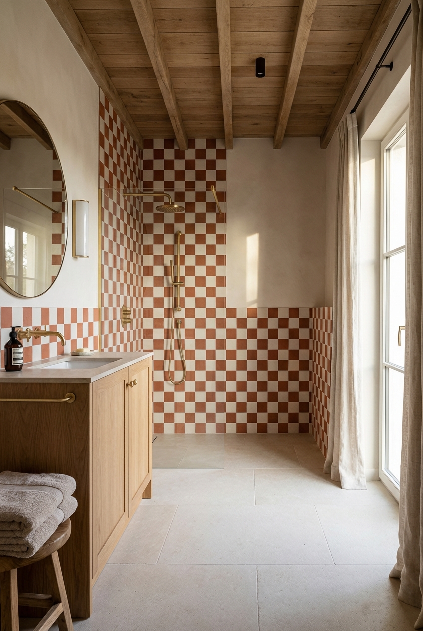 Image 9 for 18 checkerboard tile bathroom ideas you'll love