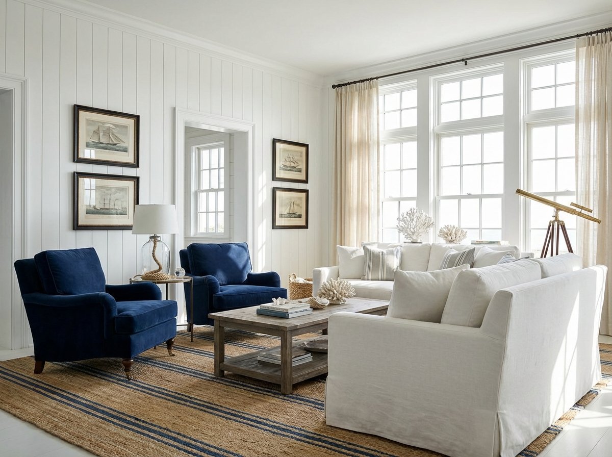 Image 1 for 15 Breezy And Beautiful Coastal Living Room Designs For A Relaxing Home