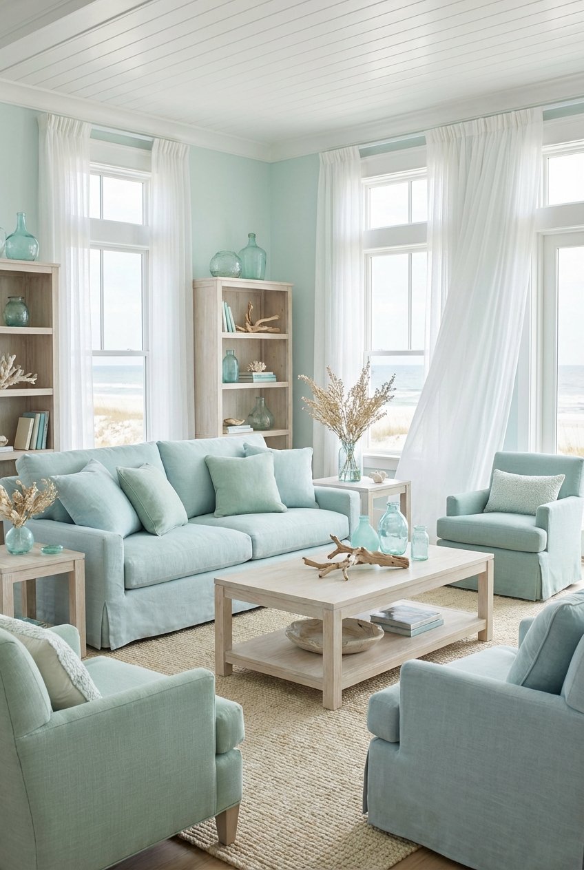 Image 5 for 15 Breezy And Beautiful Coastal Living Room Designs For A Relaxing Home