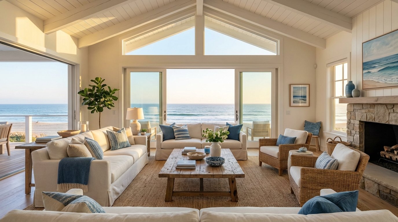15 Breezy And Beautiful Coastal Living Room Designs For A Relaxing Home