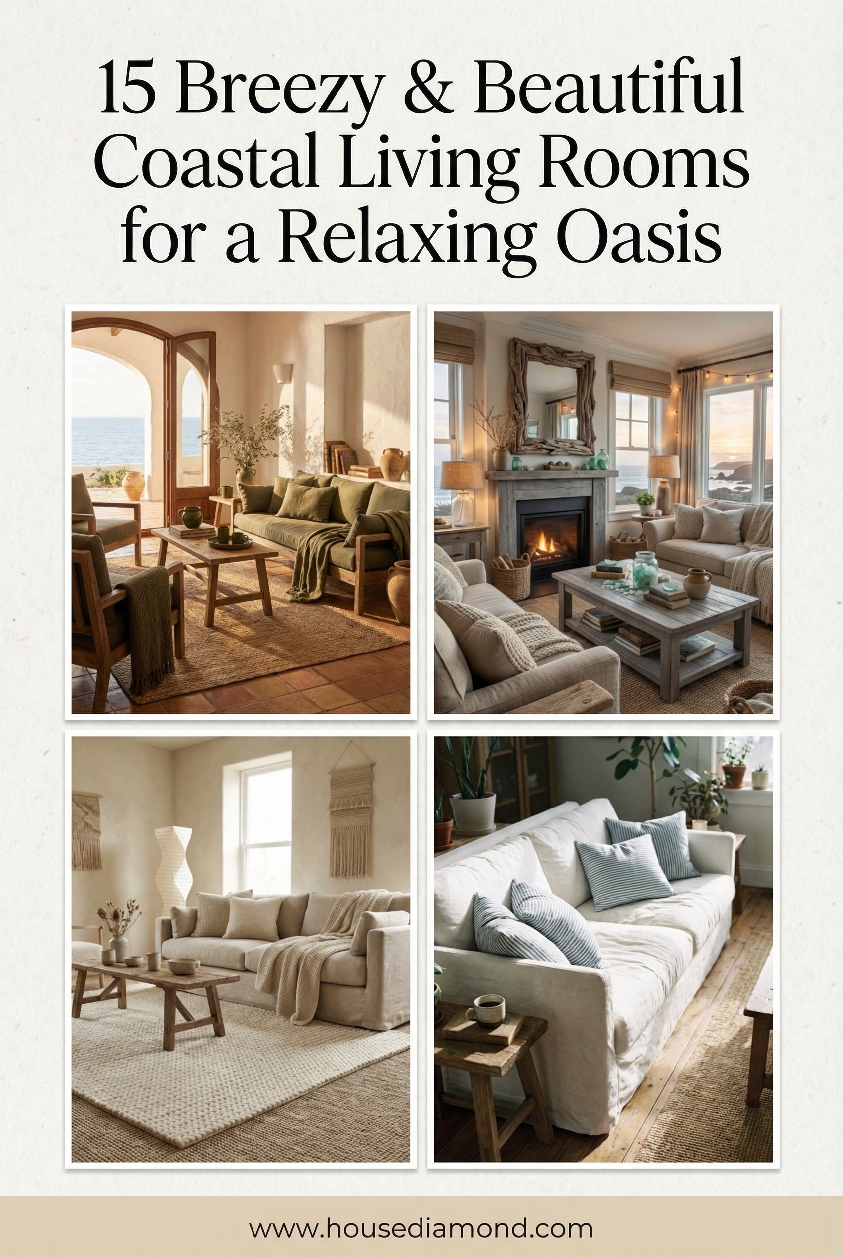 15 Breezy And Beautiful Coastal Living Room Designs For A Relaxing Home - www.housediamond.com