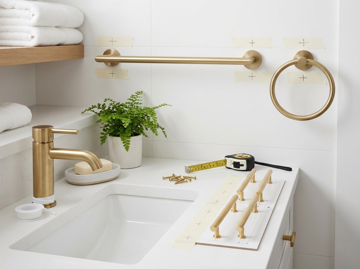 Image 13 for 20 Gold Hardware Bathroom Ideas For Chic Glow