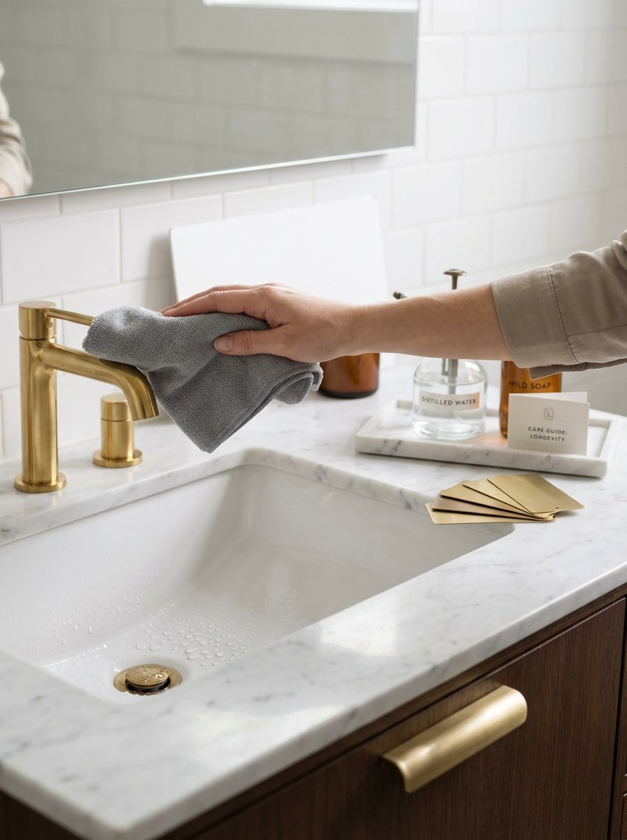 Image 19 for 20 Gold Hardware Bathroom Ideas For Chic Glow