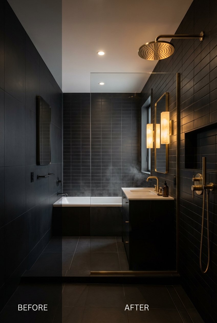 Image 2 for 20 Gold Hardware Bathroom Ideas For Chic Glow