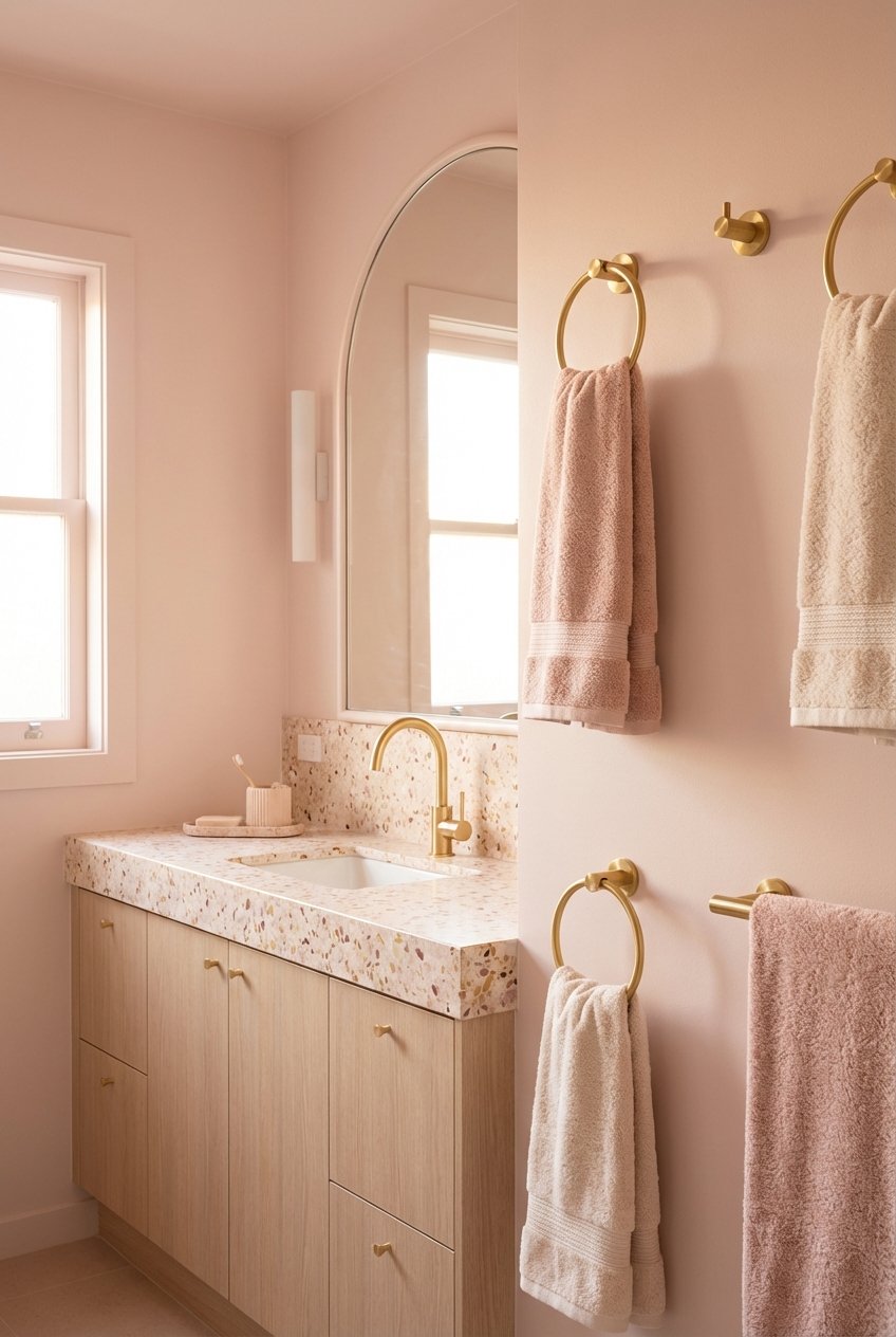 Image 4 for 20 Gold Hardware Bathroom Ideas For Chic Glow