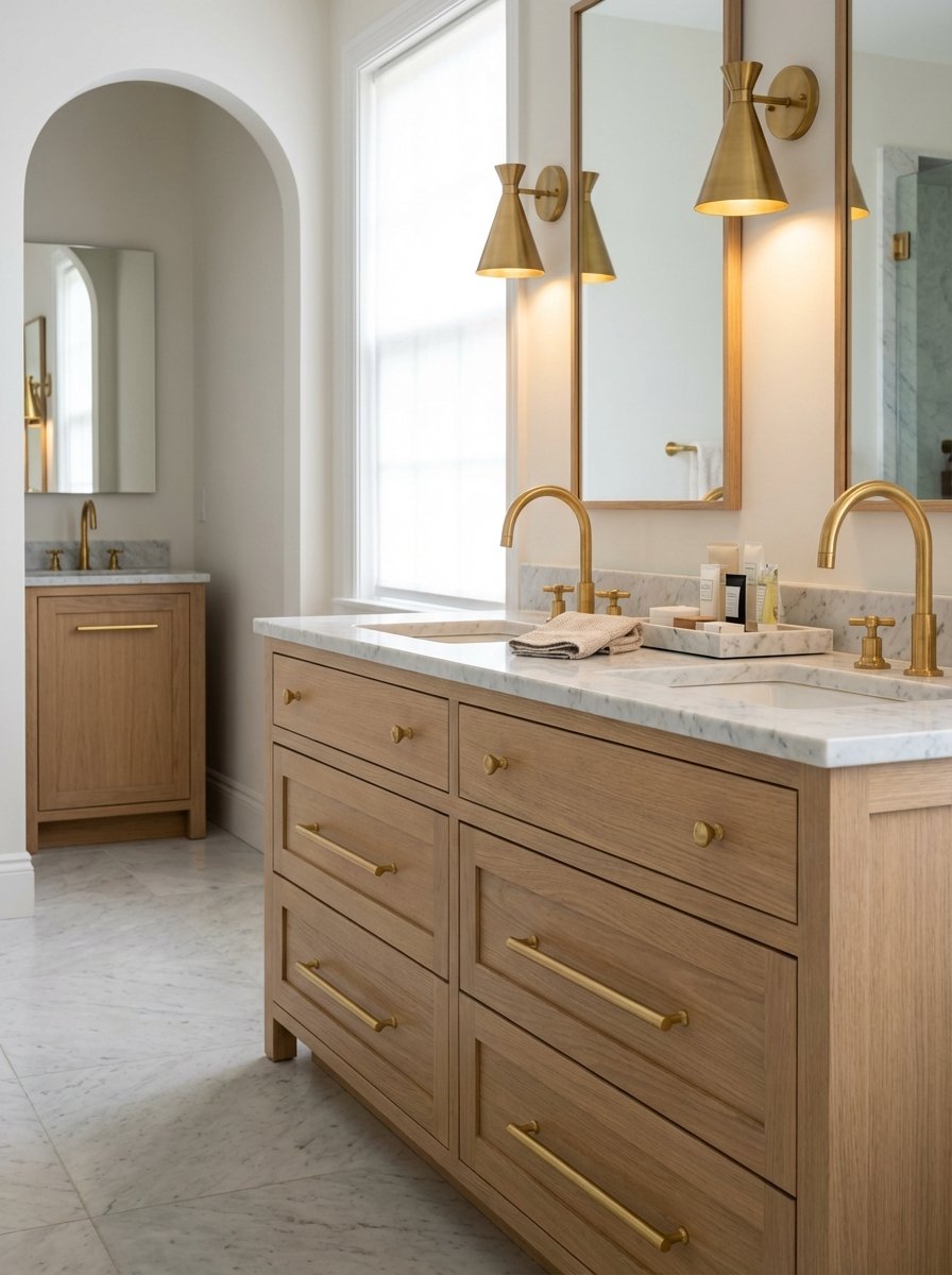 Image 8 for 20 Gold Hardware Bathroom Ideas For Chic Glow