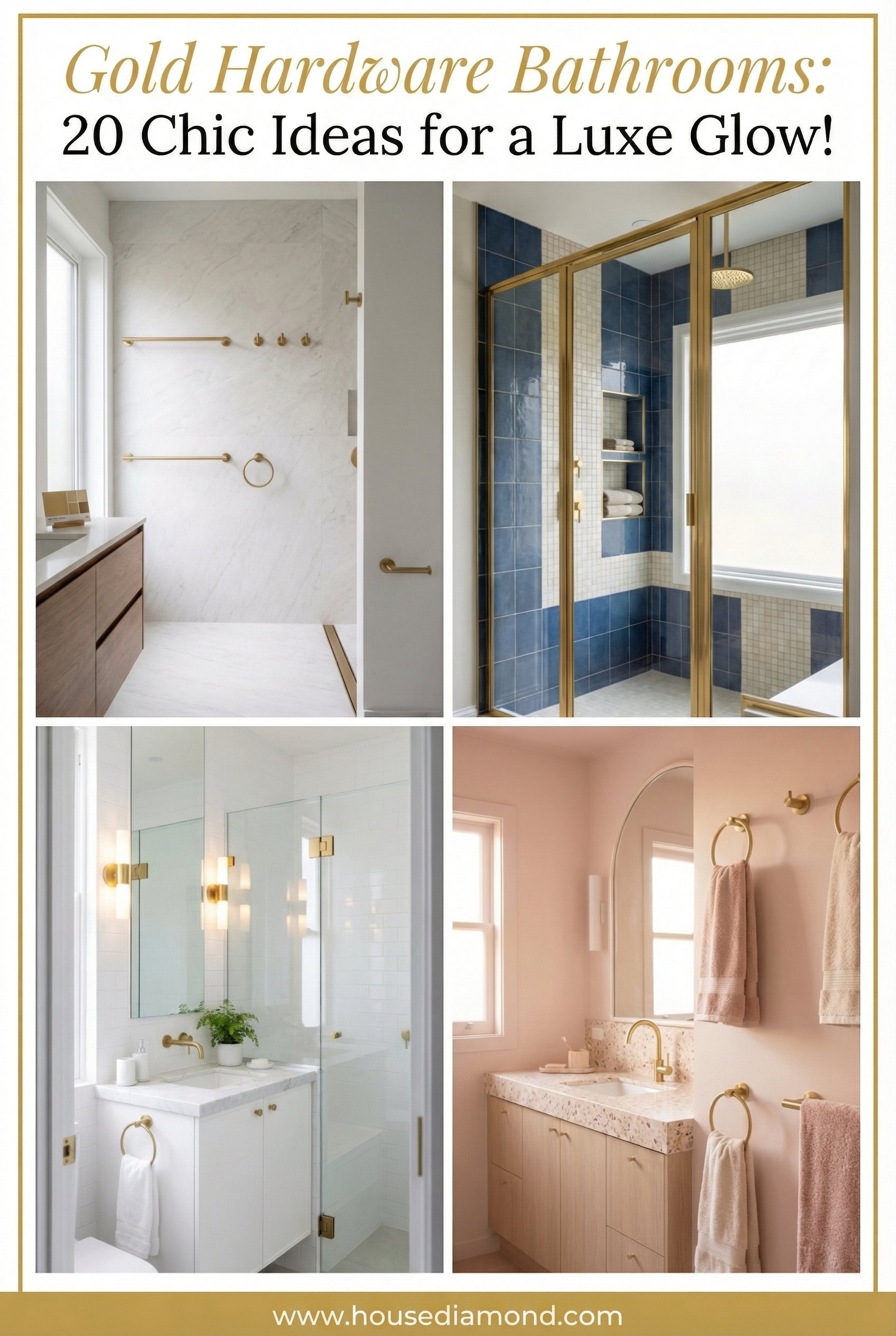 20 Gold Hardware Bathroom Ideas For Chic Glow - www.housediamond.com