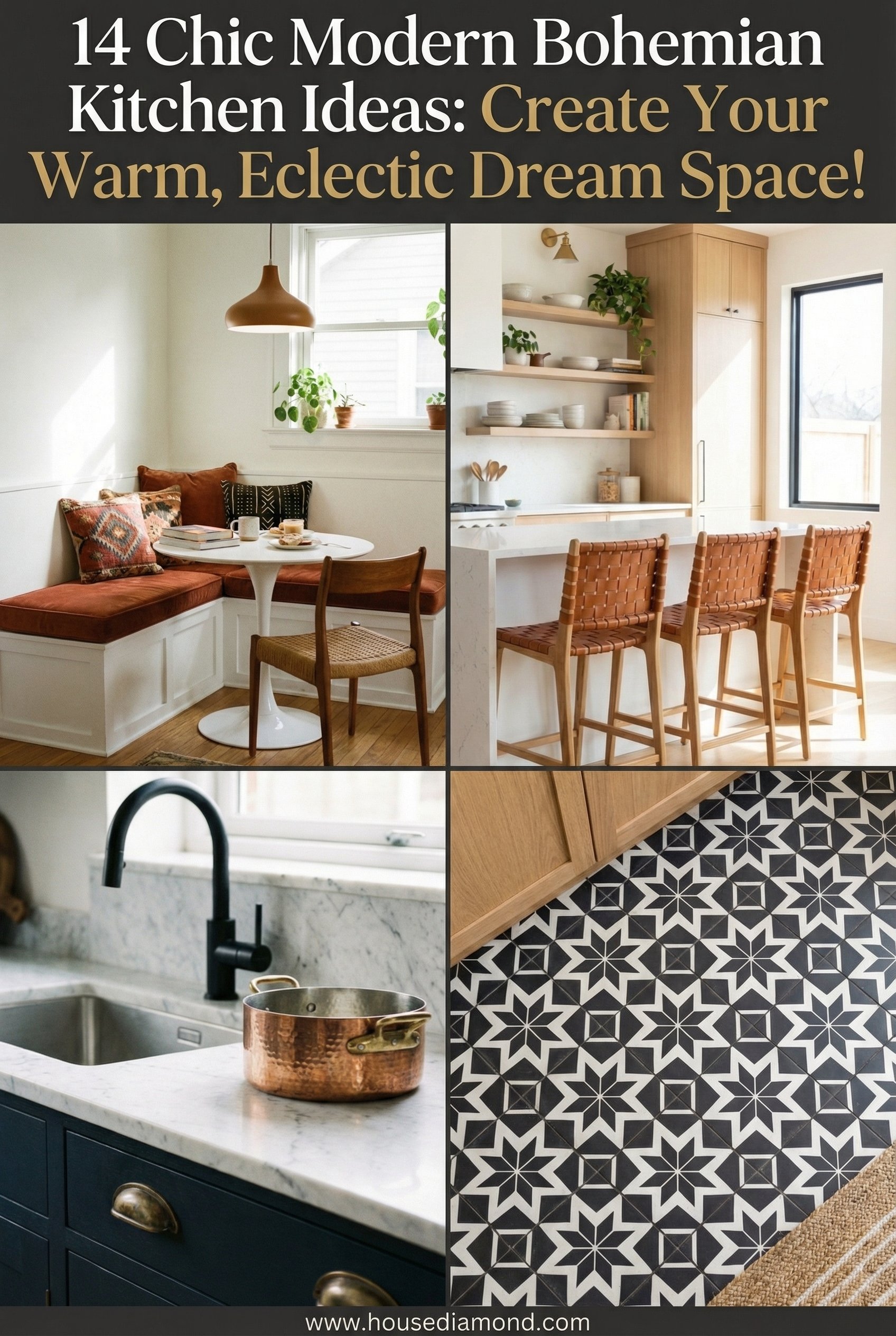 14 Chic Modern Bohemian Kitchen Ideas For A Warm And Eclectic Home - www.housediamond.com