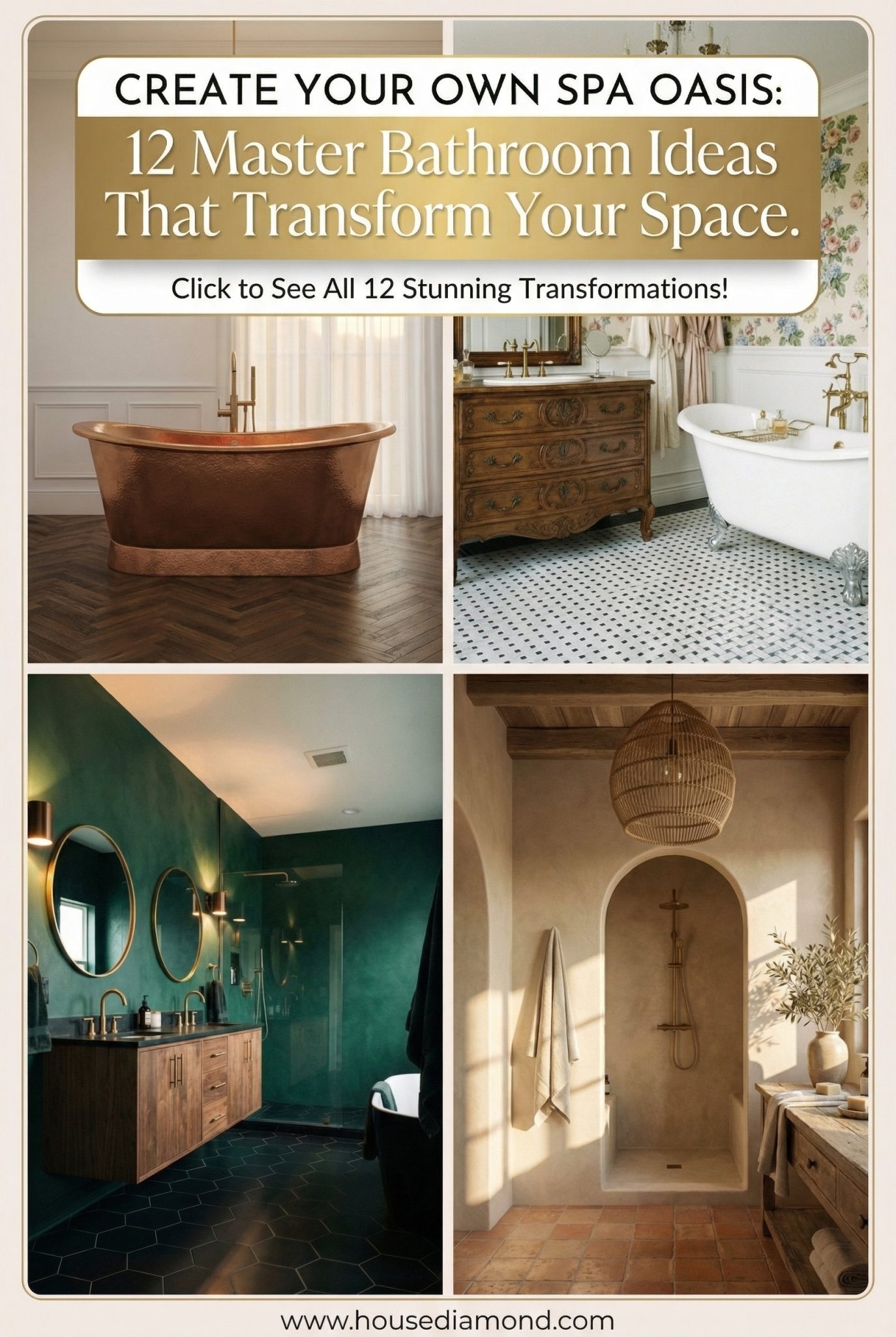 12 Stunning Master Bathroom Ideas That Transform Your Space Into A Spa ...