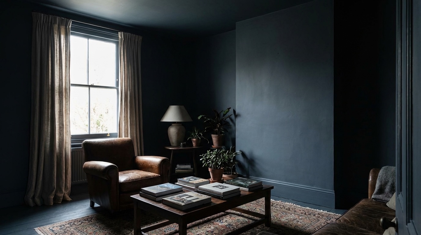 dark living room aesthetic idea 1