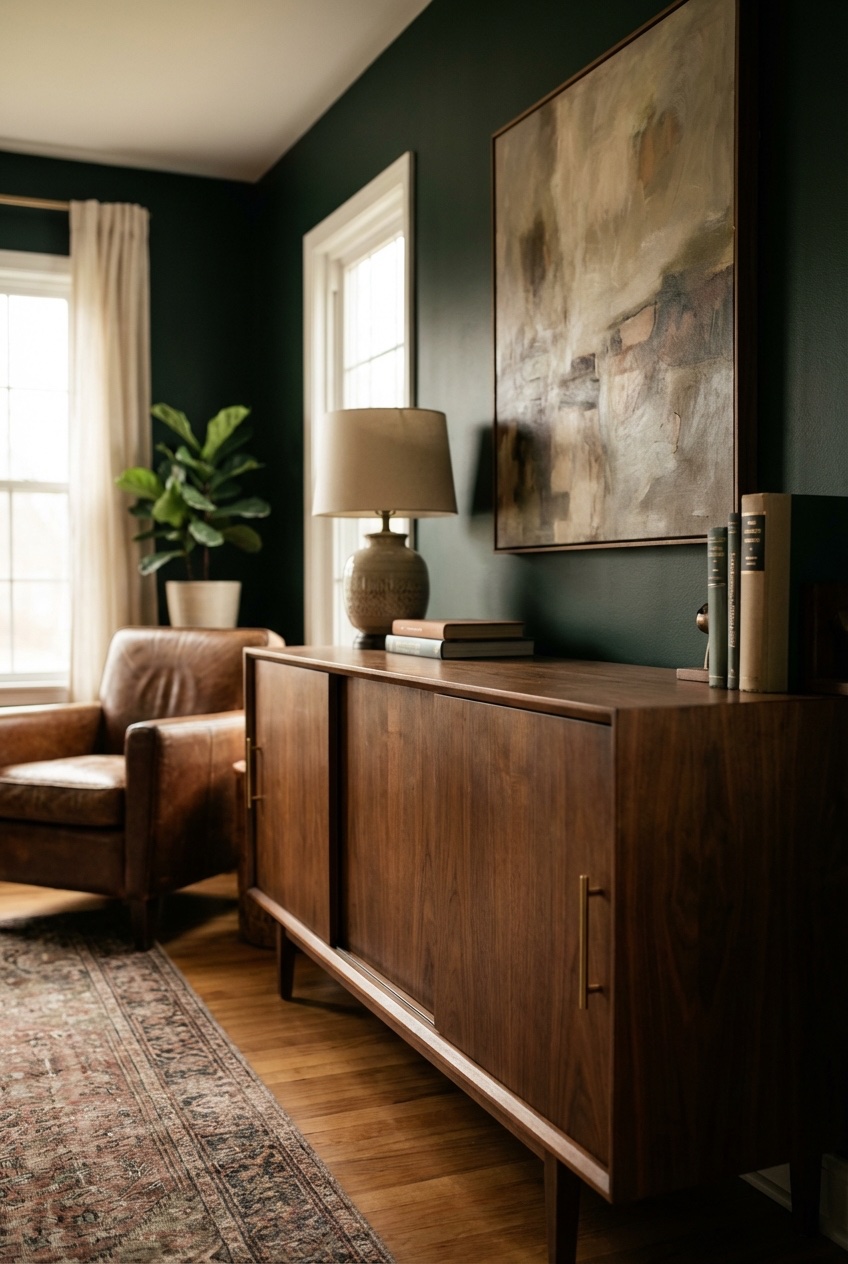 dark living room aesthetic idea 10