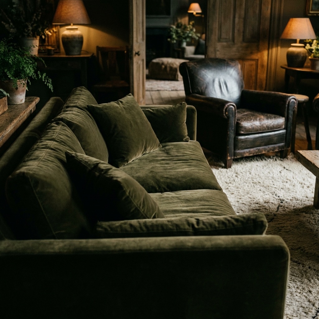 dark living room aesthetic idea 2