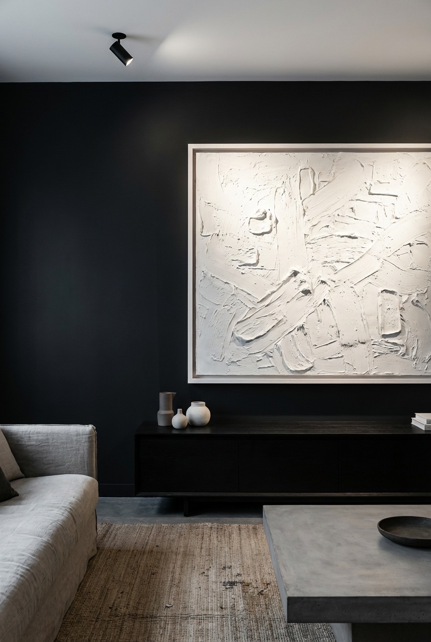 dark living room aesthetic idea 6