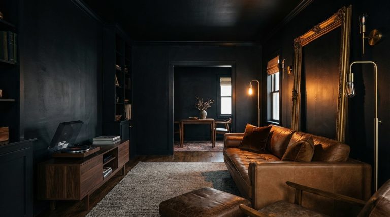 dark living room aesthetic featured image