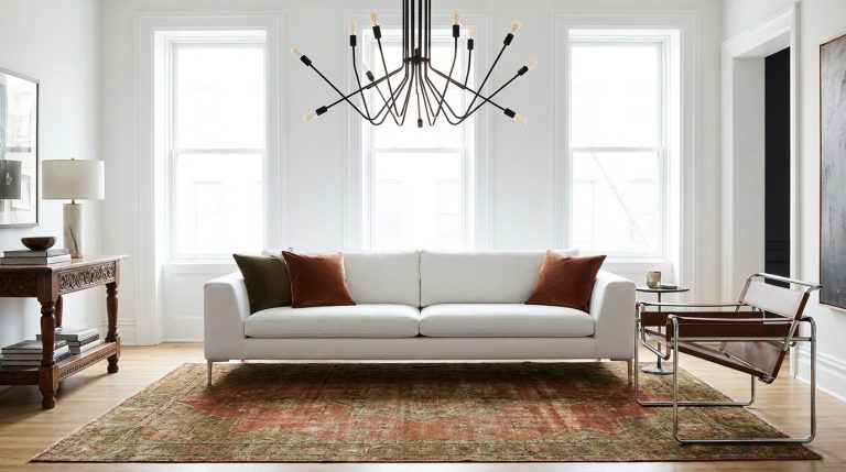 modern eclectic living room featured image