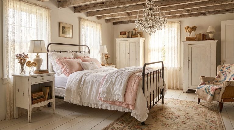 shabby chic bedroom ideas featured image