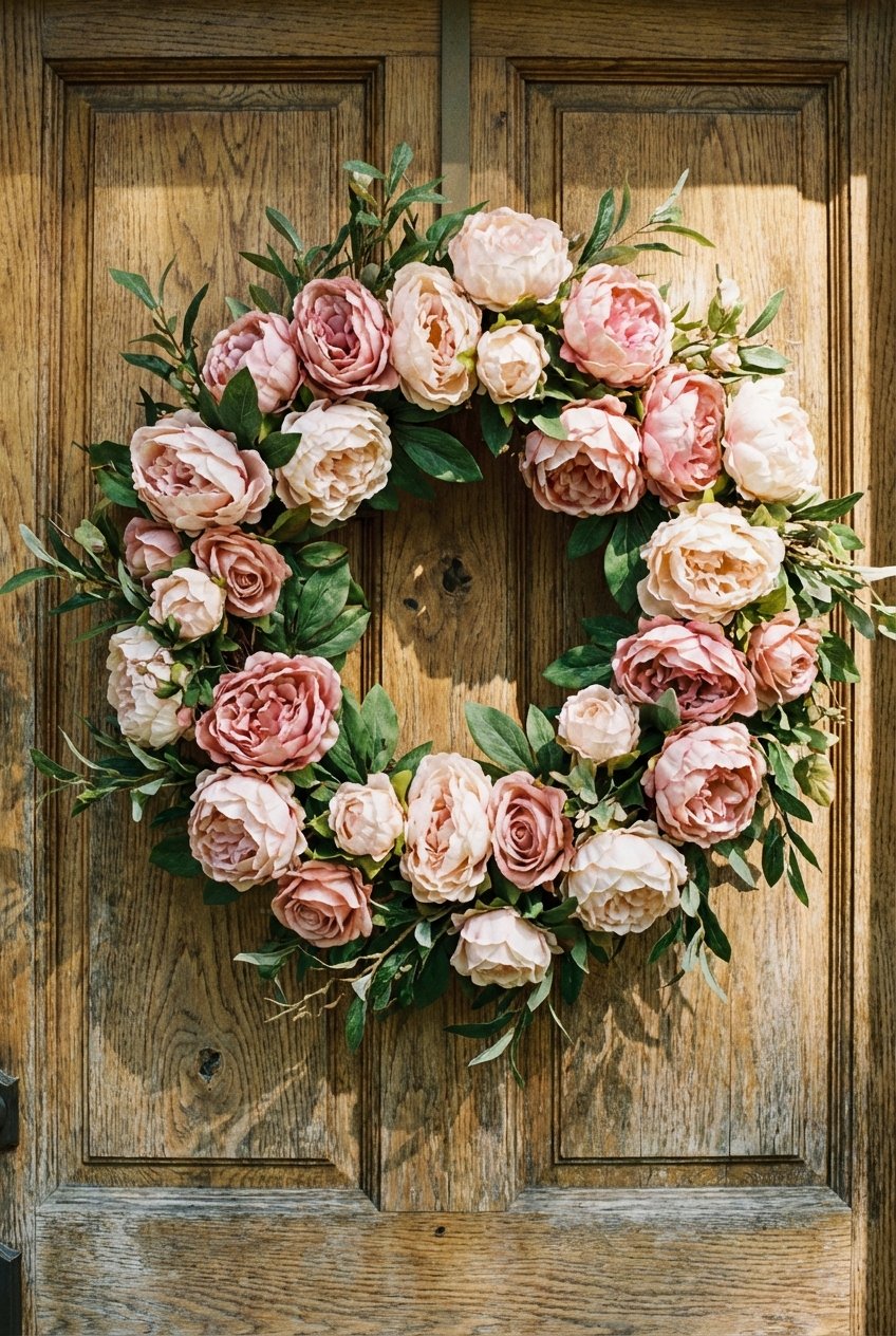 spring wreath for front door idea 1