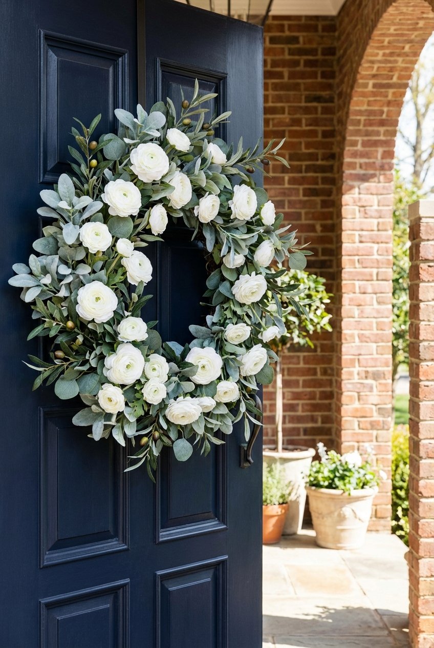 spring wreath for front door idea 12