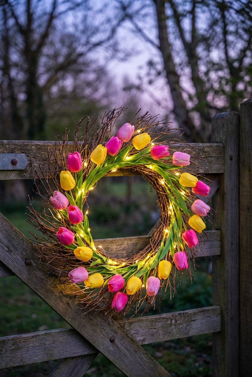 spring wreath for front door idea 3